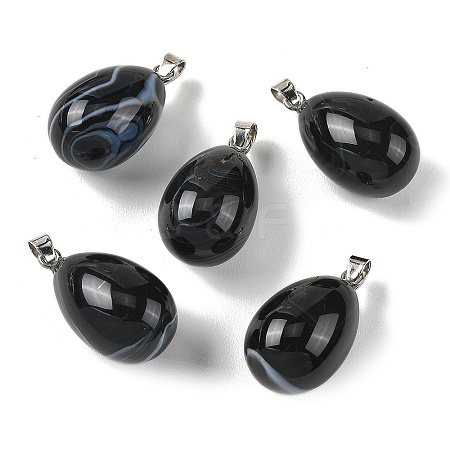 Natural Banded Agate Pendants GG-K002-08A-17-1