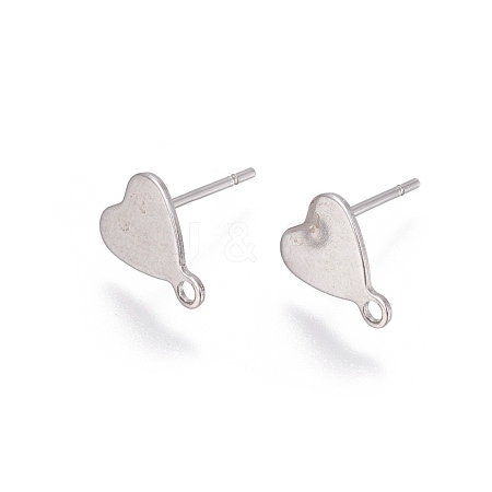 Non-Tarnish Stainless Steel Stud Earring Findings STAS-E464-02P-1