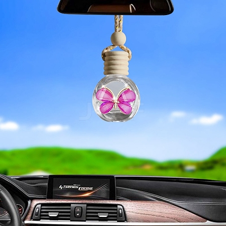 8ML Butterfly Pattern Glass Perfume Bottles Air Freshener Diffuser Bottle Hanging Ornamen PW-WG01BC1-05-1