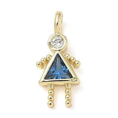 Brass Micro Pave Cubic Zirconia Pendants ZIRC-I356-17G-B08-1