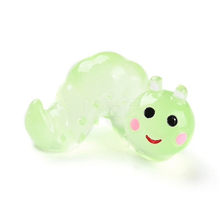 Luminous Resin Worm Ornament DJEW-R011-01B-02-1