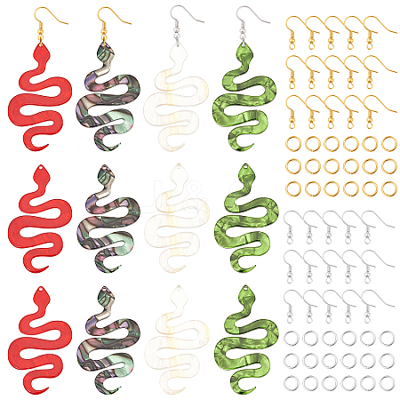   DIY Snake Big Drop Earring Making Kit DIY-PH0006-67-1