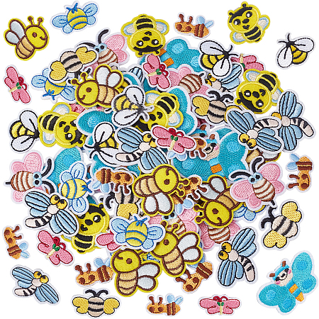 ARRICRAFT 80Pcs 10 Style Computerized Embroidery Cloth Iron on/Sew on Patches DIY-AR0003-21-1