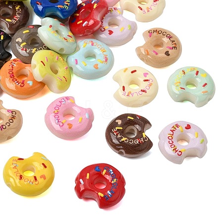 Printed Opaque Acrylic Imitation Dessert Beads AC-CBAD0C5-06-1
