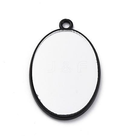 Glass Mirror Pendants FIND-Z073-02EB-03-1