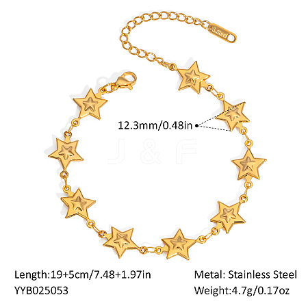 Stainless Steel Link Bracelets for Women RL7382-5-1