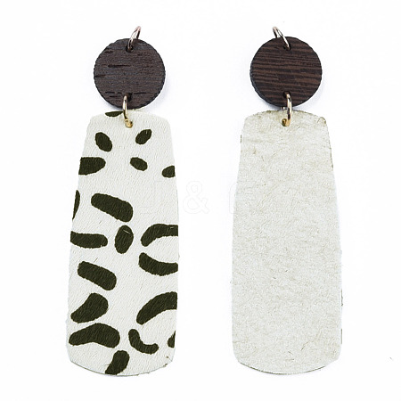 Eco-Friendly Cowhide Leather Big Pendants FIND-N049-11-06-1