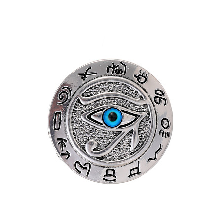 Eye of Ra Alloy & Plastic Brooch Pin JEWB-Z031-08AS-1