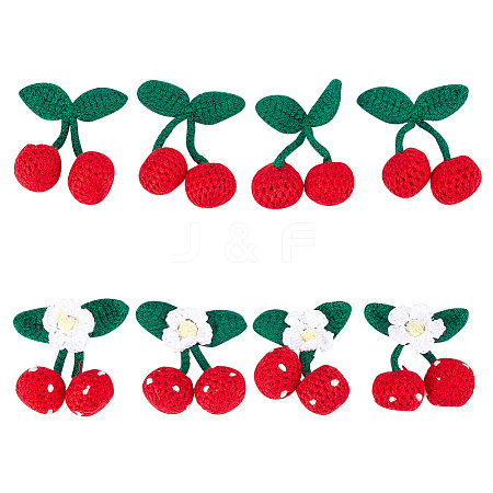 8Pcs 2 Style Cotton Crochet Ornament Accessories DIY-DR0001-08-1