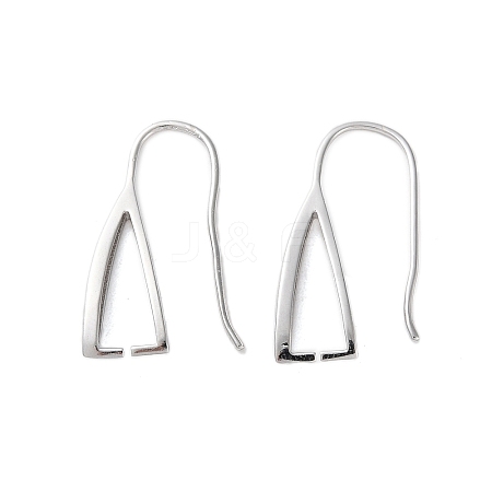 Rhomdium Plated 925 Sterling Silver Earring Hooks STER-NH0001-71B-P-1