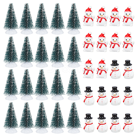 40Pcs 3 Styles Christmas Resin Display Decoration DJEW-OC0003-89-1