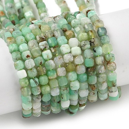 Natural Chrysoprase Beads Strands G-G140-C07-02A-1