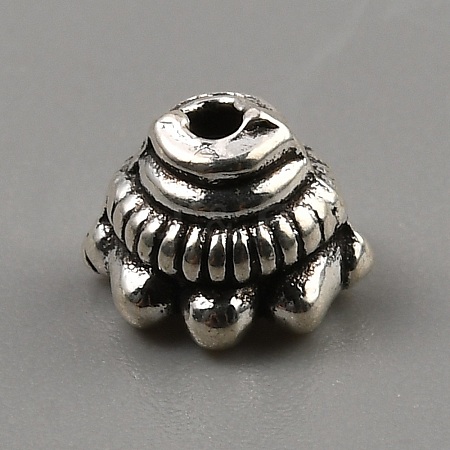 Tibetan Style Alloy Bead Cones FIND-WH0291-06A-AS-1