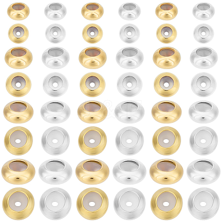 64Pcs 8 Styles Brass Beads KK-BBC0017-88-1