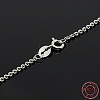 Anti-Tarnish Rhodium Plated 925 Sterling Silver Necklaces STER-M034-33B-4