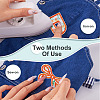 3 Bags Polyester Embroider Self-adhesion Thread Iron on/Sew On Patches PATC-TA0001-53-4