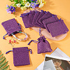 20Pcs Rectangle Polyester Imitation Burlap Packing Pouches Drawstring Bags ABAG-TA0002-02-6