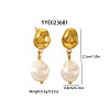 Fashionable Oval Stainless Steel Stud Earrings SS4298-4