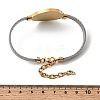 304 Stainless Steel Saint Benedict Bangles for Women BJEW-K295-01A-GP-5