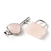 Natural Rose Quartz Pendants G-E580-01P-10-4