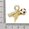 Football Theme Brass & Enamel European Dangle Charms KK-CBA8E93-01C-3