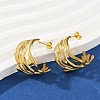 304 Stainless Steel C-Shaped Cuff Earrings EJEW-U070-02G-1