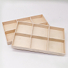 2Pcs 6 Grids Rectangle Wooden Display Trays for Jewelry AJEW-DJ0001-94B-3