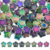 72Pcs 4 Colors Two Tone Glass Beads GLAA-PA0001-01-1