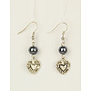 Glass Pearl Jewelry Sets for Valentine's Day: Necklaces & Earrings SJEW-JS00423-02-2