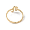 Real 18K Gold Plated 304 Stainless Steel Adjustable Finger Ring RJEW-L115-01G-11-3