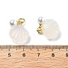 Natural Agate Shell Shaped Pendants G-U025-06G-3