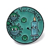 Medical Topics Word VACCINATED Virus Zinc Alloy Brooches JEWB-Z021-01D-1