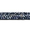 Opaque Solid Color Electroplate Glass Beads Strands LS-GLAA-F029-P4mm-A09-1