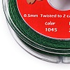 2-Ply Round Waxed Cotton Thread Cords YC-T004-01A-18-2