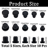 50Pcs 5 Styles Silicone Hole Plugs AJEW-GF0011-62I-2