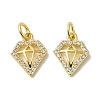 Rack Plating Brass Micro Pave Cubic Zirconia Pendants KK-K377-72G-1