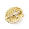 Brass Micro Pave Cubic Zirconia Pendants KK-S510-34G-01-2