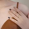 Brass Micro Pave Clear Cubic Zirconia Cuff Rings for Women FS-WG930D0-01-3