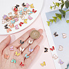 SUNNYCLUE 100Pcs 10 Colors Alloy Enamel Charms ENAM-SC0002-90-3