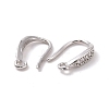Brass Micro Pave Clear Cubic Zirconia Ear Hooks X-ZIRC-P100-05P-2