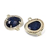 Dyed Natural Lapis Lazuli Faceted Oval Links G-B126-01G-12-2