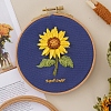 DIY Flower Pattern Embroidery Painting Kits PW-WG38332-07-1