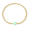 Brass Round Beads Stretch Bracelets VH4184-19-1