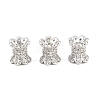 Brass Micro Pave Clear Cubic Zirconia Beads CU-CBA6A75-11P-1