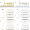 DIY Brass Geometric Hoop Earring Making Kit DIY-YW0008-60-1