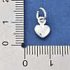 925 Sterling Silver 3D Heart Charms STER-S009-11A-S-3