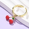 Brass with Enamel Cuff Rings LS-RJEW-Q019-02A-G-1