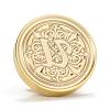 Brass Retro Initials Wax Sealing Stamp AJEW-F045-D21-4