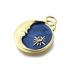 Brass Micro Pave Cubic Zirconia Pendants X-KK-V010-06G-01-2