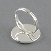 Adjustable Brass Pad Ring Settings X-MAK-S016-18mm-JN001S-2